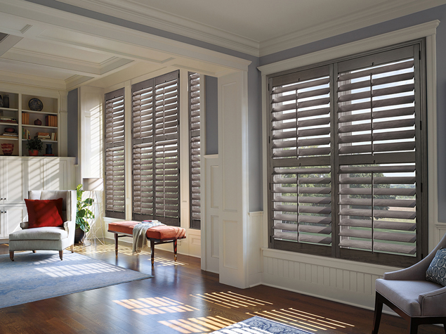 Heritance®Hardwood Shutters in the Living Room