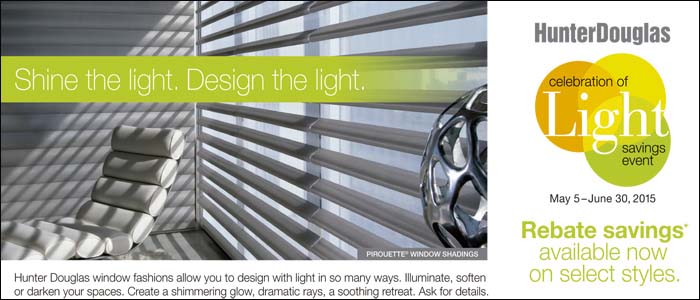 Transform Light with Hunter Douglas Window Fashions – Now On Sale