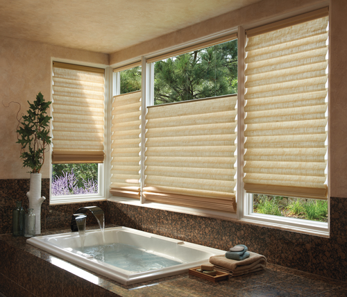 Vignette® Modern Roman Shades in the Bathroom