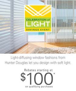 Save on Hunter Douglas Sheer and Shadings Rebates