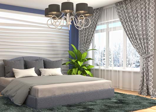 Custom Draperies in the Bedroom